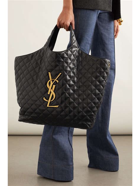 ysl beige shopper bag|ysl tote bag quilted.